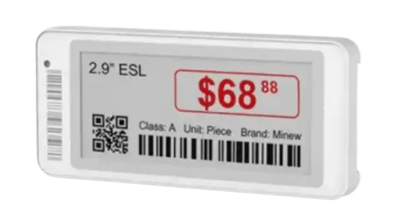 2.9 Inch ESL Price Tag / Inventory Display at Warehouse – Model: ESL-MW-MTag29R