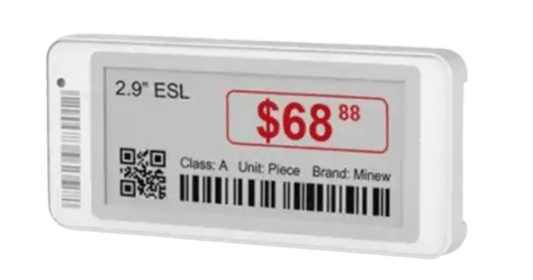 2.9 Inch ESL Price Tag / Inventory Display at Warehouse – Model: ESL-MW-MTag29R