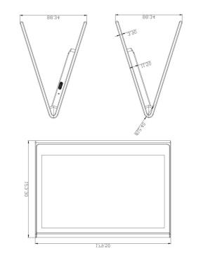 7.50 inch ESL Price Tag / Office Name Plate / Warehouse Inventory Display Tag