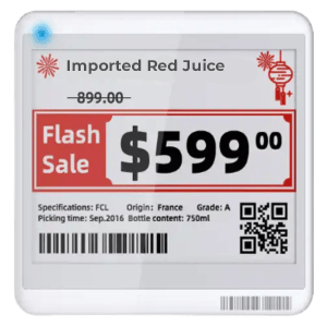 4.2 inch ESL Price Tag/Inventory Display Screen 4 color for Supermarket/Warehouse- Model-ESL-MW-STag42Q